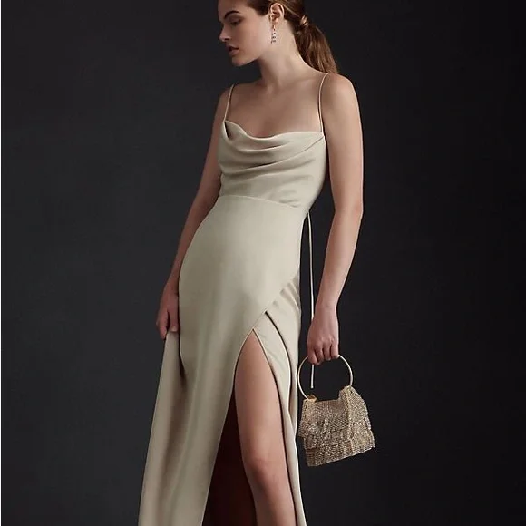bhldn satin charmeuse dress BHLDN